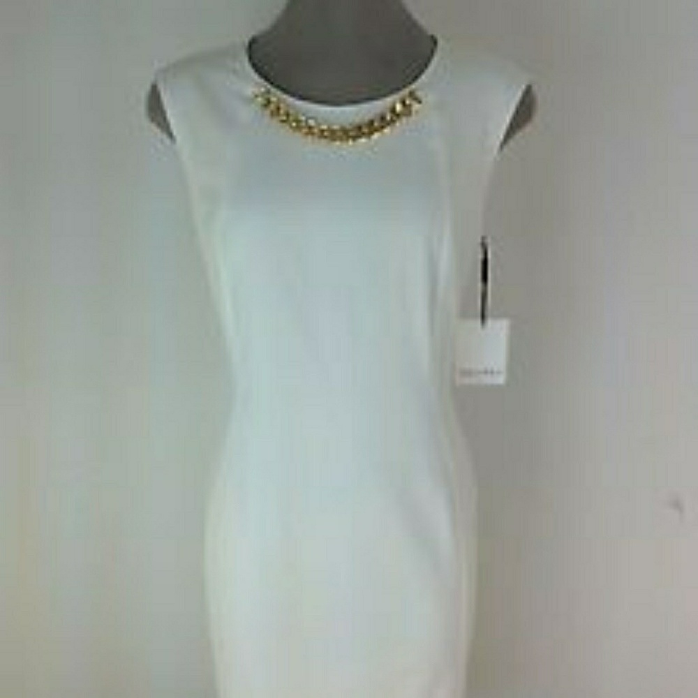 NWOT Calvin Klein White office dress